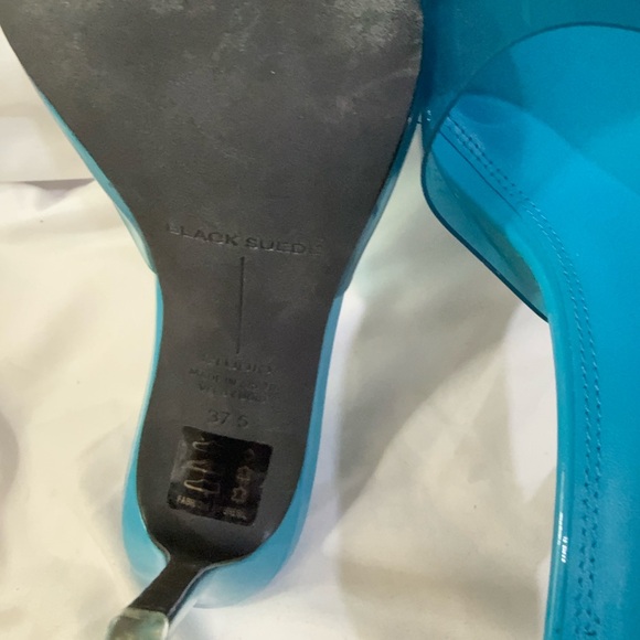 Black Suede Studio Women’s Sandal Heels W/Size 7.5 EU/37.5 - Picture 8 of 8